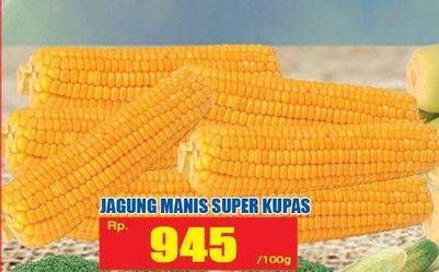 Promo Harga Jagung Manis Kupas Super per 100 gr - Hari Hari