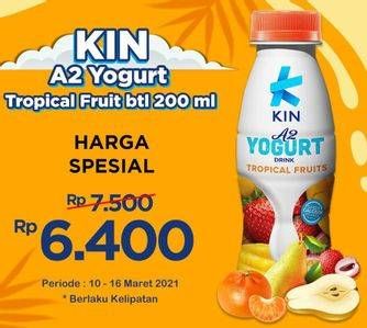 Promo Harga KIN Bulgarian Yogurt Tropical Fruit 200 ml - Indomaret