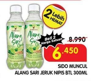Promo Harga Alang Sari Minuman Cool Jeruk Nipis 300 ml - Superindo