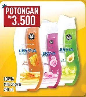 Promo Harga LERVIA Shower Cream Milk 250 ml - Hypermart
