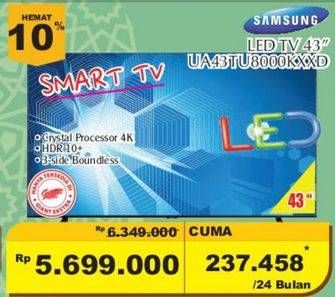 Promo Harga SAMSUNG UA43TU8000 UHD Smart TV 43"  - Giant