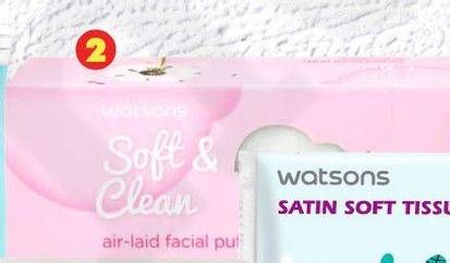 Promo Harga WATSONS Air-laid Facial Puff per 2 bungkus - Watsons