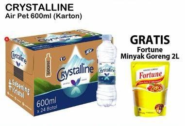 Promo Harga CRYSTALLINE Air Mineral per 24 botol 600 ml - Alfamart