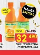 Promo Harga Double Fresh Drink Concentrate All Variants 650 ml - Superindo