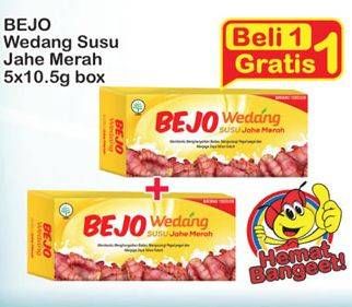 Promo Harga Bintang Toedjoe Bejo Wedang Susu Jahe Merah per 5 sachet 10 gr - Indomaret