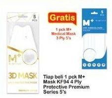 Promo Harga M+ 3D Mask Kf94 4Ply Protective Premium Series  - Indomaret