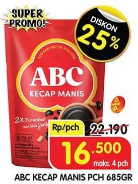 Promo Harga ABC Kecap Manis 520 ml - Superindo