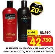 Promo Harga TRESEMME Shampoo Hair Fall Control, Keratin Smooth, Scalp Care 340 ml - Superindo