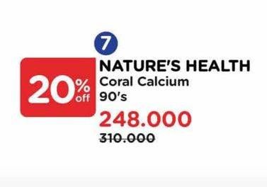 Promo Harga Natures Health Coral Calcium  - Watsons