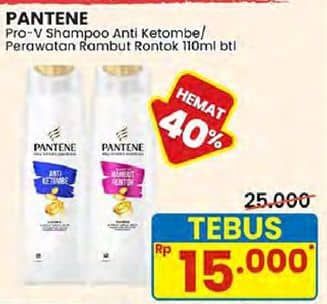 Promo Harga Pantene Shampoo Anti Dandruff, Hair Fall Control 110 ml - Indomaret