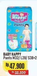 Promo Harga Baby Happy Body Fit Pants M32, L28, S38+2 28 pcs - Alfamart
