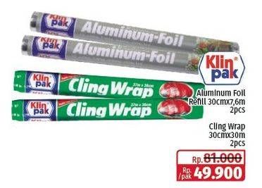 Promo Harga Klin Pak Alumunium Foil/Cling Wrap  - Lotte Grosir