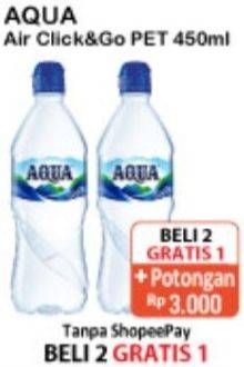 Promo Harga AQUA Air Mineral 450 ml - Alfamart