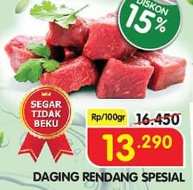 Promo Harga Daging Rendang Sapi Special per 100 gr - Superindo