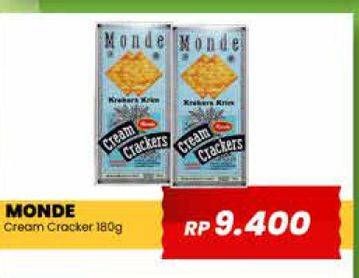 Promo Harga Monde Cream Crackers 180 gr - Yogya