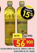 Promo Harga Golden Bridge Salad Oil/Corn Oil/Sunflower Oil  - Superindo