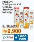 Promo Harga PIGEON Toothpaste for Children Strawberry, Orange 45 gr - Indomaret