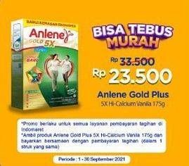 Promo Harga ANLENE Gold Plus 5x Hi-Calcium Vanila 175 gr - Indomaret