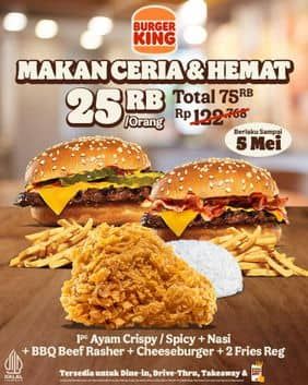 Promo Harga Makan Ceria & Hemat  - Burger King