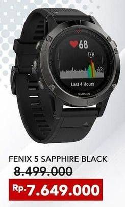 Promo Harga GARMIN Fenix 5 Wearable Sapphire Black  - 
