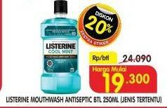 Promo Harga LISTERINE Mouthwash Antiseptic 250 ml - Superindo