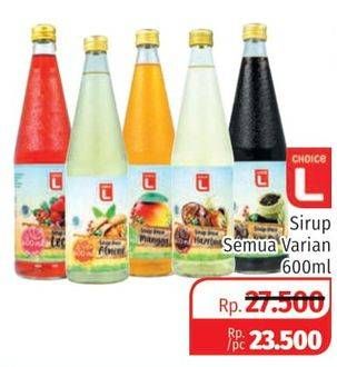 Promo Harga CHOICE L Syrup All Variants 600 ml - Lotte Grosir