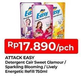 Promo Harga ATTACK Easy Detergent Liquid Sweet Glamour, Sparkling Blooming, Lively Energetic 750 ml - TIP TOP