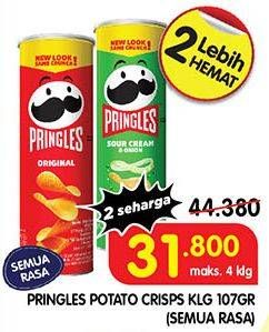 Promo Harga PRINGLES Potato Crisps All Variants 107 gr - Superindo