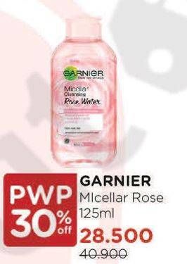 Promo Harga GARNIER Micellar Water Rose 125 ml - Watsons