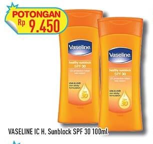 Promo Harga Vaseline Healthy Sun Block SPF 30 100 ml - Hypermart