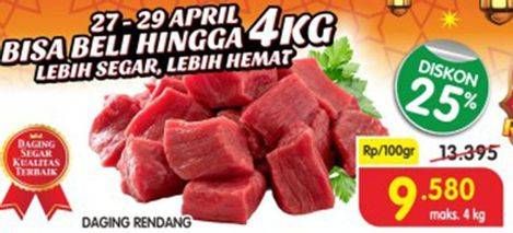 Promo Harga Daging Rendang Sapi per 100 gr - Superindo