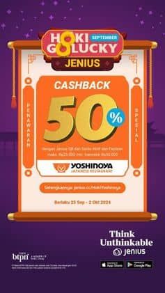 Promo Harga Cashback 50%  - Yoshinoya