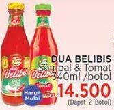 Promo Harga DUA BELIBIS Sambal & Tomat 340ml  - LotteMart