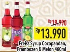 Promo Harga Freiss Syrup Frambozen, Cocopandan, Melon 500 ml - Hypermart