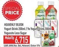 Promo Harga Heavenly Blush Yogurt Drink/Yo Yogurt Drink/Less Sugar  - Hypermart