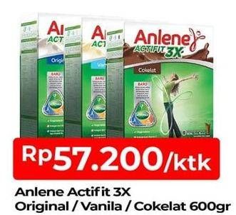 Promo Harga ANLENE Actifit Susu High Calcium Original, Vanila, Cokelat 600 gr - TIP TOP