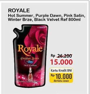 Promo Harga SO KLIN Royale Parfum Collection Pink Satin, Black Velvet, Hot Summer, Purple Dawn, Winter Breeze 800 ml - Alfamart