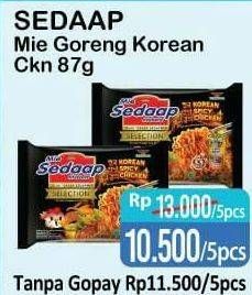 Promo Harga SEDAAP Korean Spicy Chicken per 5 pcs 87 gr - Alfamart