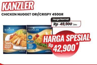 Promo Harga Kanzler Chicken Nugget Original, Crispy 450 gr - Carrefour