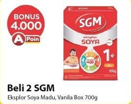 Promo Harga SGM Eksplor Soya 1-5 Susu Pertumbuhan Vanila, Madu 700 gr - Alfamart