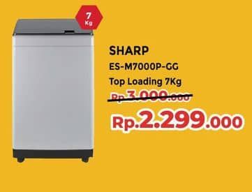 Sharp ES-M7000P-GG  Diskon 23%, Harga Promo Rp2.299.000, Harga Normal Rp3.000.000