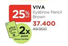 Promo Harga Viva Eyebrow Pencil Brown 1 gr - Watsons