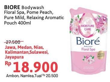 Promo Harga Biore Body Foam Beauty Floral Spa, Fresh Pomegranate Peach, Pure Mild, Clear Fresh 450 ml - Alfamidi