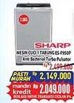 Promo Harga Sharp ES-F950P-GY | Washing Machine 7500 gr - Hypermart