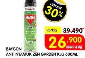 Promo Harga BAYGON Insektisida Spray Zen Garden 600 ml - Superindo
