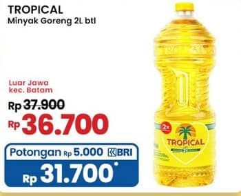 Promo Harga Tropical Minyak Goreng 2000 ml - Indomaret