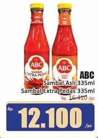 Promo Harga ABC Sambal Asli, Extra Pedas 335 ml - Hari Hari