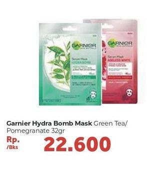 Promo Harga GARNIER Hydra Bomb Eye Serum Mask Green Tea, Pomegranate 32 gr - Carrefour