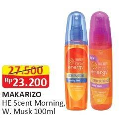 Promo Harga MAKARIZO Hair Energy Scentsations Morning Dew, White Musk 100 ml - Alfamart