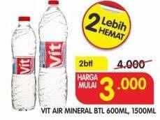 Promo Harga VIT Air Mineral per 2 botol - Superindo